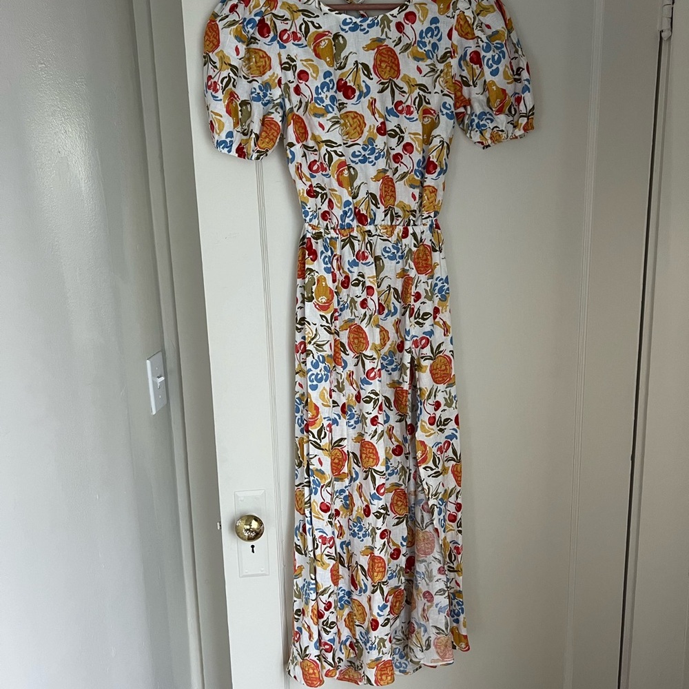 Reformation Anneliese Linen Dress: Fruit Cocktail - Picture 2 of 6